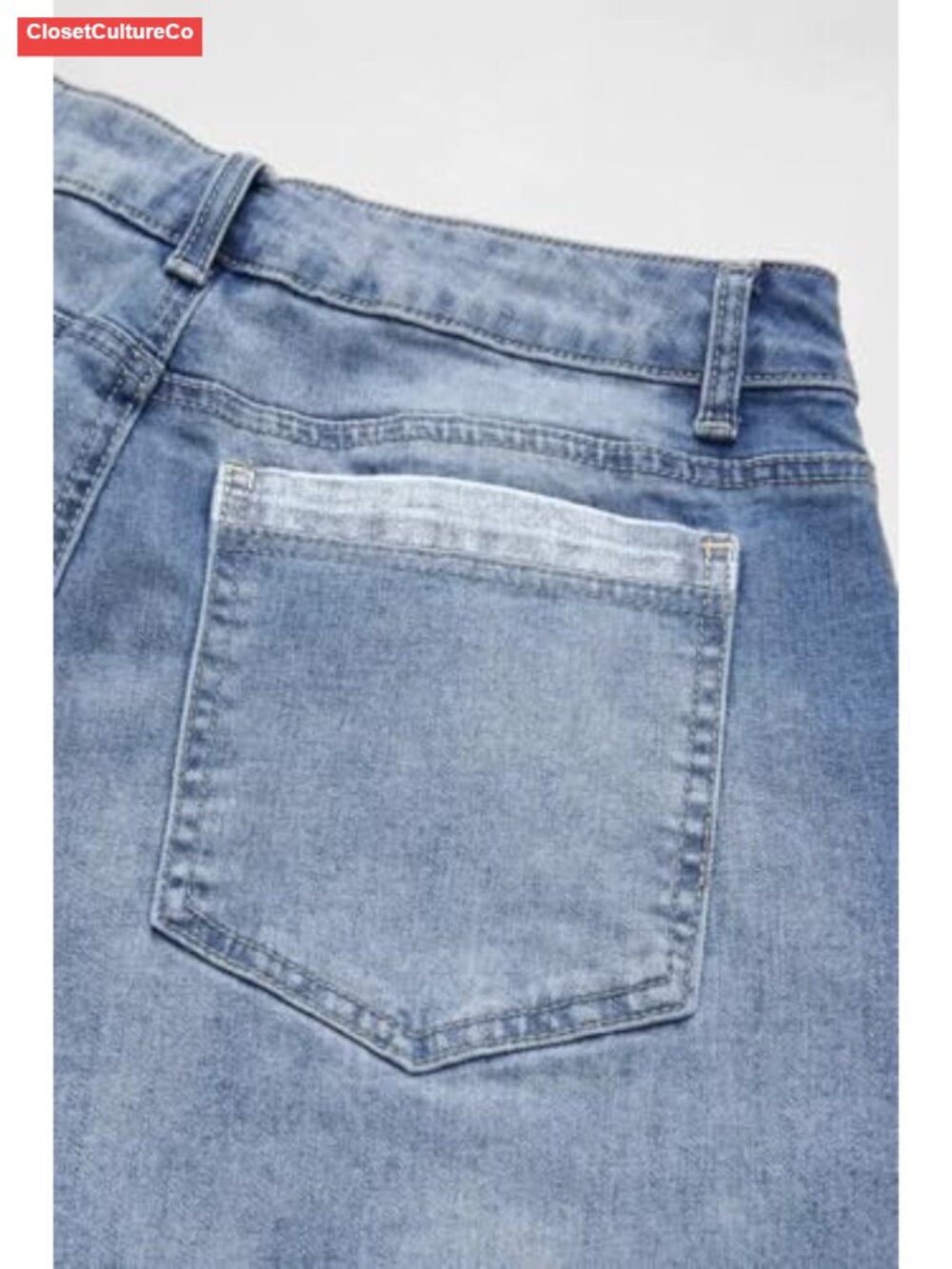 Wide Leg Jeans for Women Mid Rise Baggy Loose Stretch Denim Pants - Picture 5 of 6